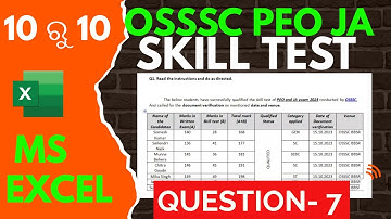 OSSSC SKILL TEST PREPARATION/ MS WORD / QUESTIONS ANSWER 7 / Advance Osssc skill test questions