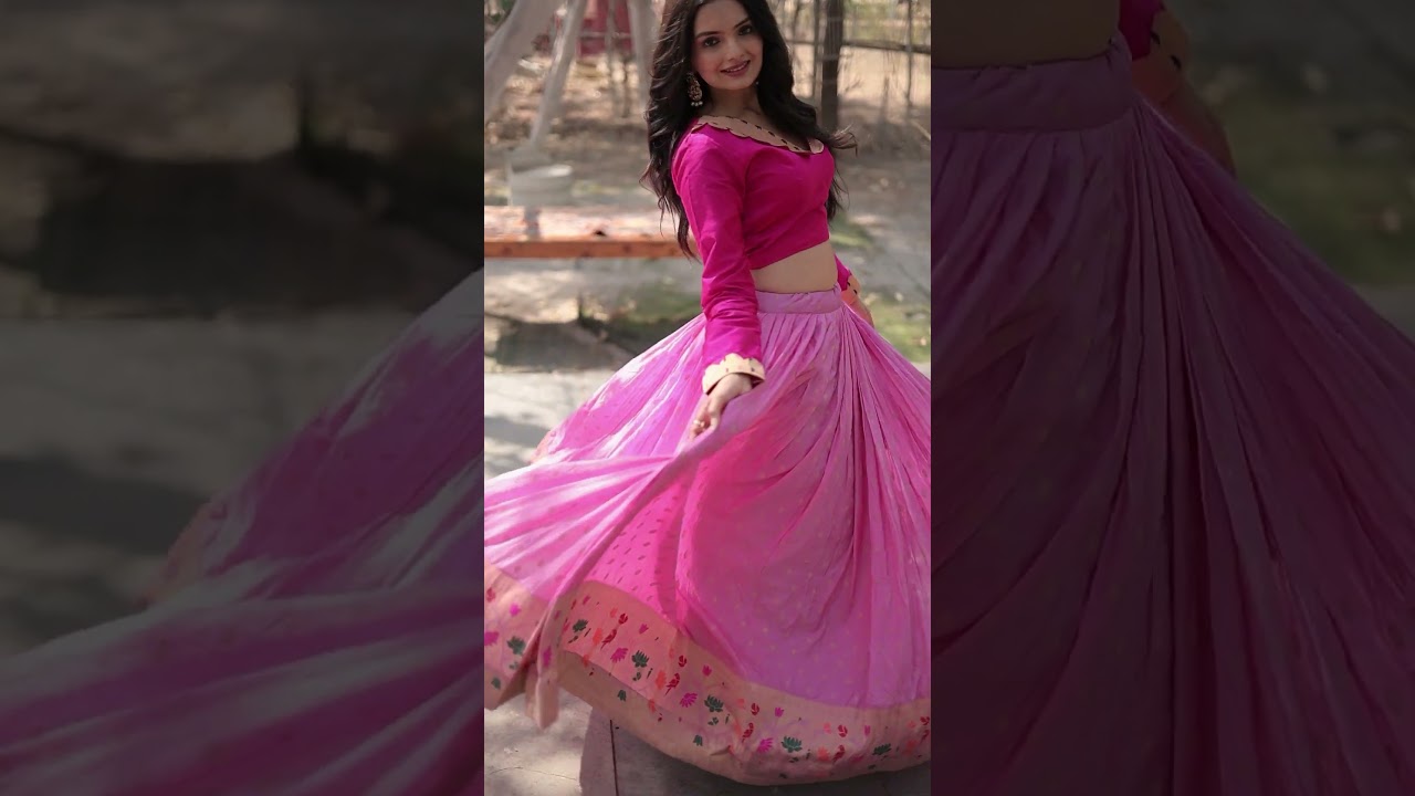 Light Pink Viscose Lehenga