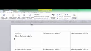 Etiquettes avec Word et Excel