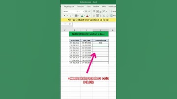 NETWORKDAYS Function in Excel | Advanced Excel Formula #excel #exceltutorial #exceltips
