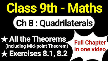 Class 9 Maths Chapter 8 Quadrilaterals Full Video NCERT Solution by JP Sir