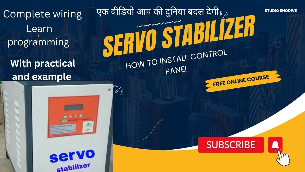 Servo stabilizer wiring and control panel installation