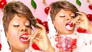Frozen Cherries Asmr Eating Sounds Like Snow Ft Clicks