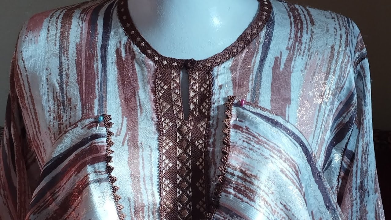 أم أحمد لتعليم الراندة و الكروشي و الوصفات : الشكل النهائي للجلابة و القفطان براندة الحصيرة 😍