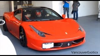 Ferrari 458 italia w/ akrapovic exhaust - startup, rev & hard
accelerations!