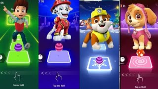 Paw Patrol Team Sky vs Ryder vs Rublle vs Marshal vs Chase Coffin Dance Music Tiles hop Edm Rush 