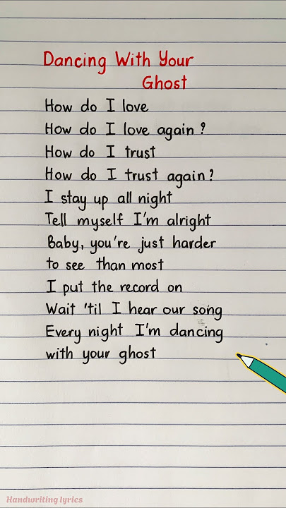 Download lagu Dancing With Your Ghost lyrics - Sasha Alex Sloan #lyrics #sasha #englishsongslyrics