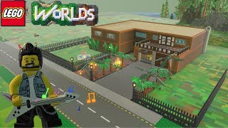 Lego Worlds | Creating A NEW City | Rock-star Mansion!