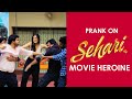 Prank on sehari movie heroine  simran choudhary  pranks in hyderabad 2022  funpataka