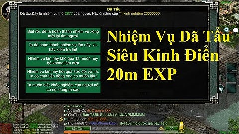 Nhiệm Vụ Dã Tẩu 20.000.000 EXP | Siêu Kinh Điển | Thập Đại Anh Hùng - Võ Lâm Tú ML