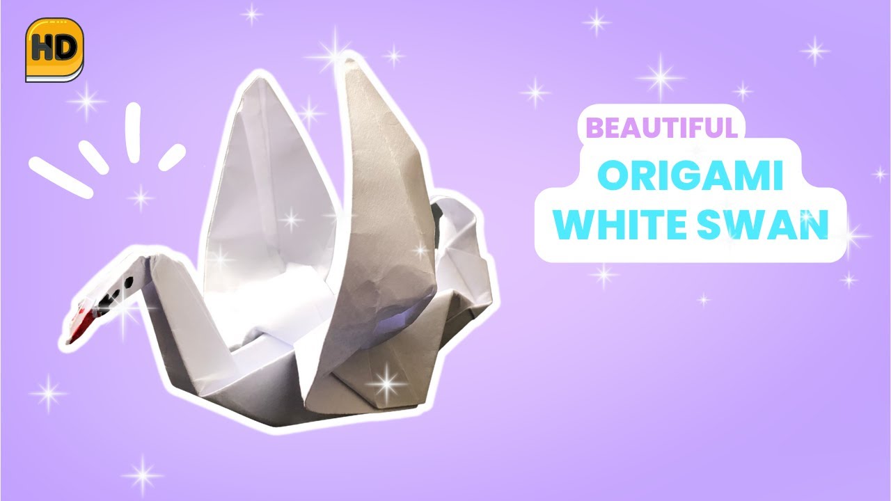 Origami Paper White Swan School Paper Craft Ideas DIY Hello