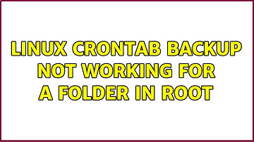 Linux Crontab backup not working for a folder in root
