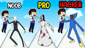 NOOB vs PRO vs HACKER en GHOUL RUN !! - DeGoBooM