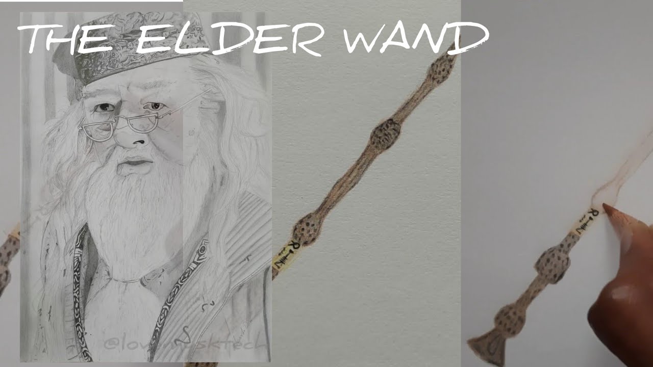 Featured image of post Elder Wand Harry Potter Wand Drawing Harry potter s wand features a phoenix feather core while hermione granger s boasts a dragon heartstring core