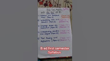 B.ed first semester Syllabus | up b.ed first semester exam |#upb.ed #b.ed #shortvideo #shorts