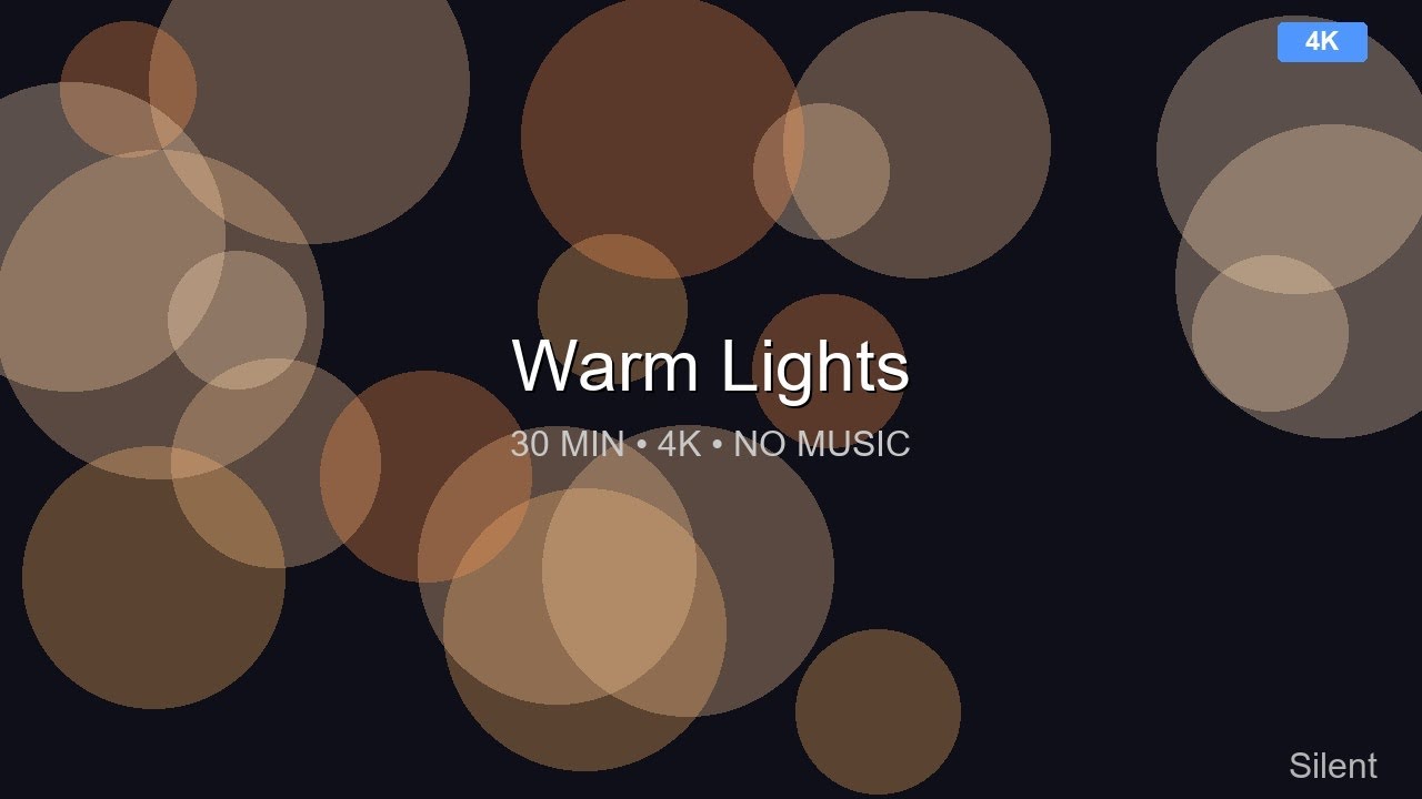 Warm Bokeh Lights 🔆 30 Minutes 4K Relaxing Ambient Video No Music, Pure Visual Relaxation