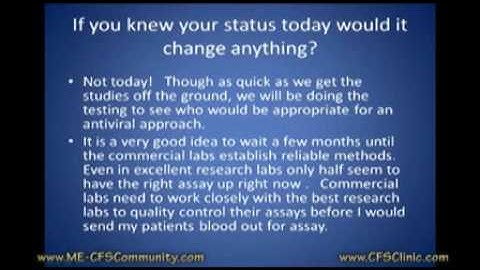 XMRV Lecture Segment 9: Testing for XMRV, Q&A: Antibodies