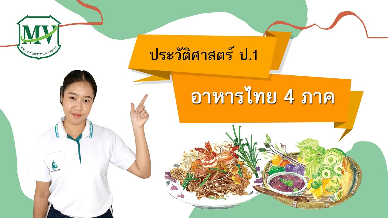 อาหารแต่ละภาค  Update 2022  เรื่อง  อาหารไทย 4 ภาค  ประวัติศาสตร์  ป.1