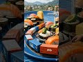 What if a tiny Indonesian train explored a giant Sushi ? 🍣 #train #miniaturkeretaapi #tinyworld