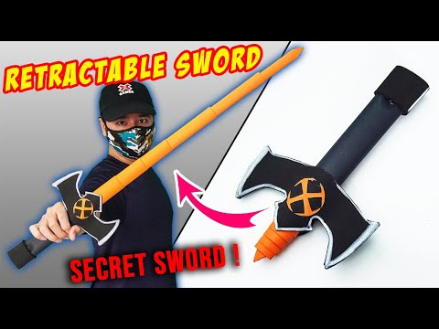 RETRACTABLE SWORD Try To Make A Secret Sword With Paper