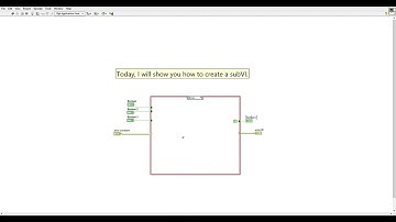 LabVIEW  - How to create a subvi