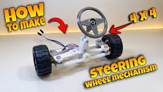 I built a 4WD steering wheel mechanism at home