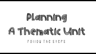 Steps to Unit Planning