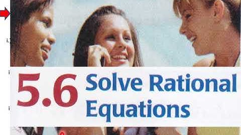 5 6 L V Solve Simple Rational Equations Pt 1