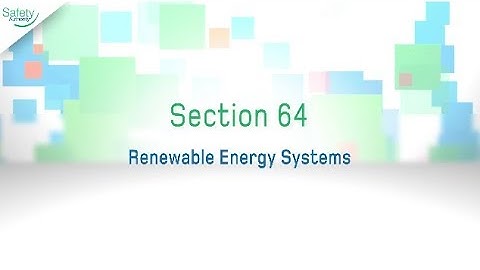 Section 64 (Renewable Energy Systems) - 2015 BC Electrical Code Change