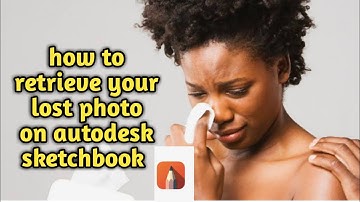 How to retrieve your lost or deleted photo on autodesk sketchbook