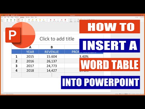 Video: How To Insert A Table Into PowerPoint
