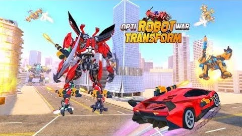 Multi Transform Robot Wars Games 2022: Rhino Dragon Helicopter Car Robot #2 : Android iOS Gameplay