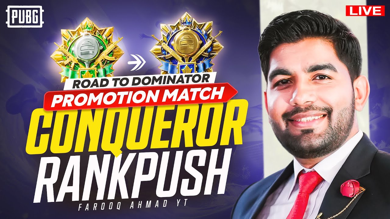 Ace Dominator Promotion Match Rank Push to Conqueror |🔥 PUBG MOBILE Live 🔥