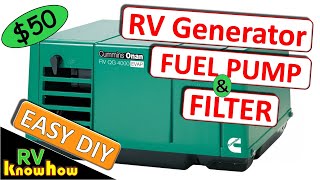 RV Onan Generator Fuel pump and Filter replacement. A Step by Step walk through.