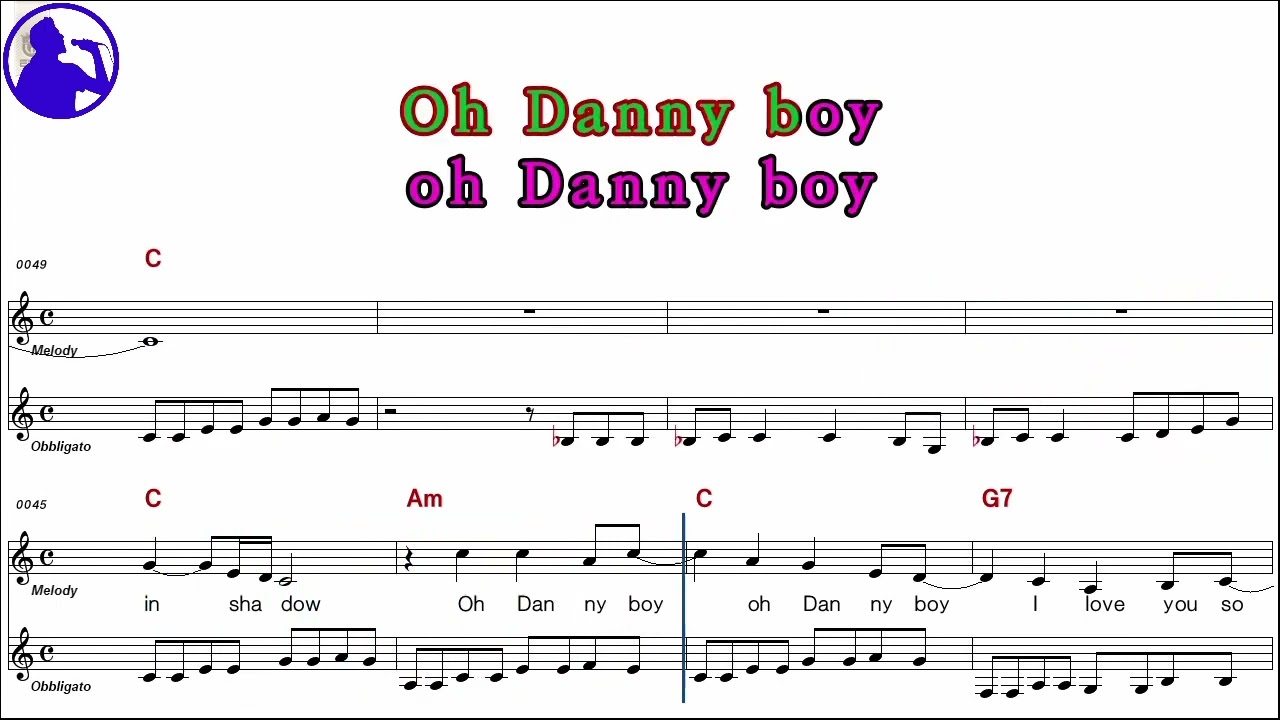 Conway Twitty-Danny boy karaoke sheet music,MR for players,chord,chorus ...