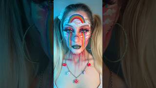 Rainbow goth makeup IDEA 🌈 #goth #pridemakeup #rainbow #shorts #makeuplook