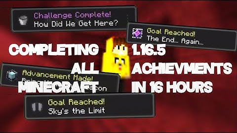 Getting every 1.16.5 Advancement in 16 hours