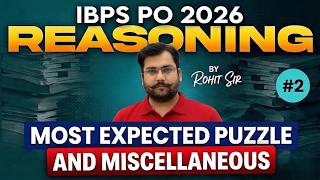IBPS PO Prelims 2026 | IBPS PO Reasoning Expected Questions | Reasoning By Rohit Sir #guidely
