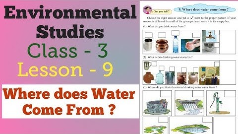 Class 3 | EVS | Lesson 9 | Where does water come from ? Maharashtra Board.