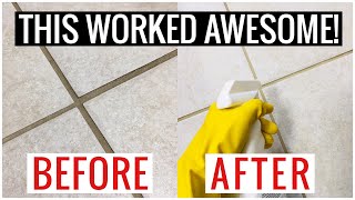 How to Clean Dirty GROUT LINES!! (The Simple Way) | Andrea Jean Cleaning