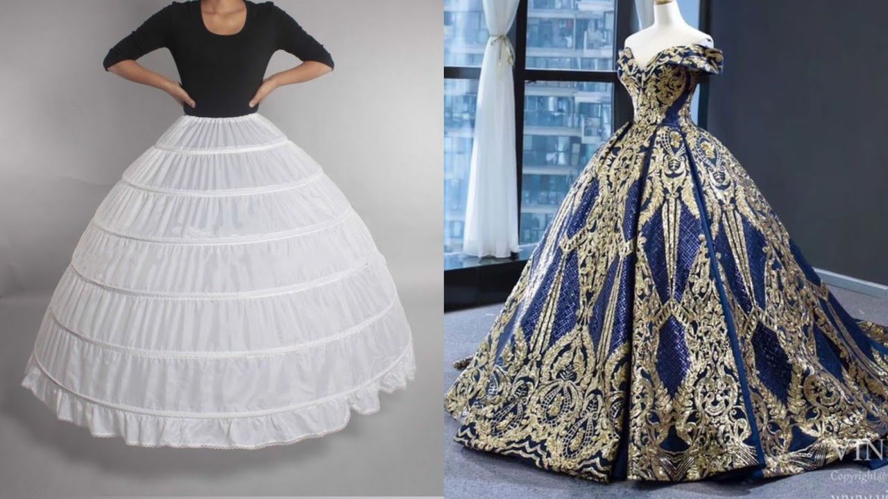MAKING A PANEL BALL GOWN PETTICOAT SKIRT - YouTube