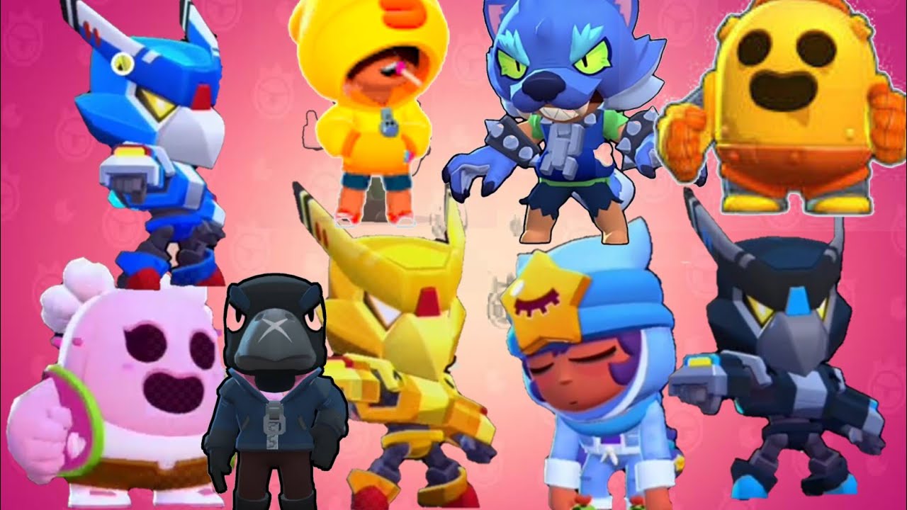 All Skins Of Legendary Brawler In Brawl Stars Part 2 YouTube