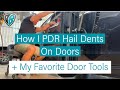 PDR Hail Dents On Doors | Door Tools For Paintless Dent Repair | Dent Baron | Raleigh, NC