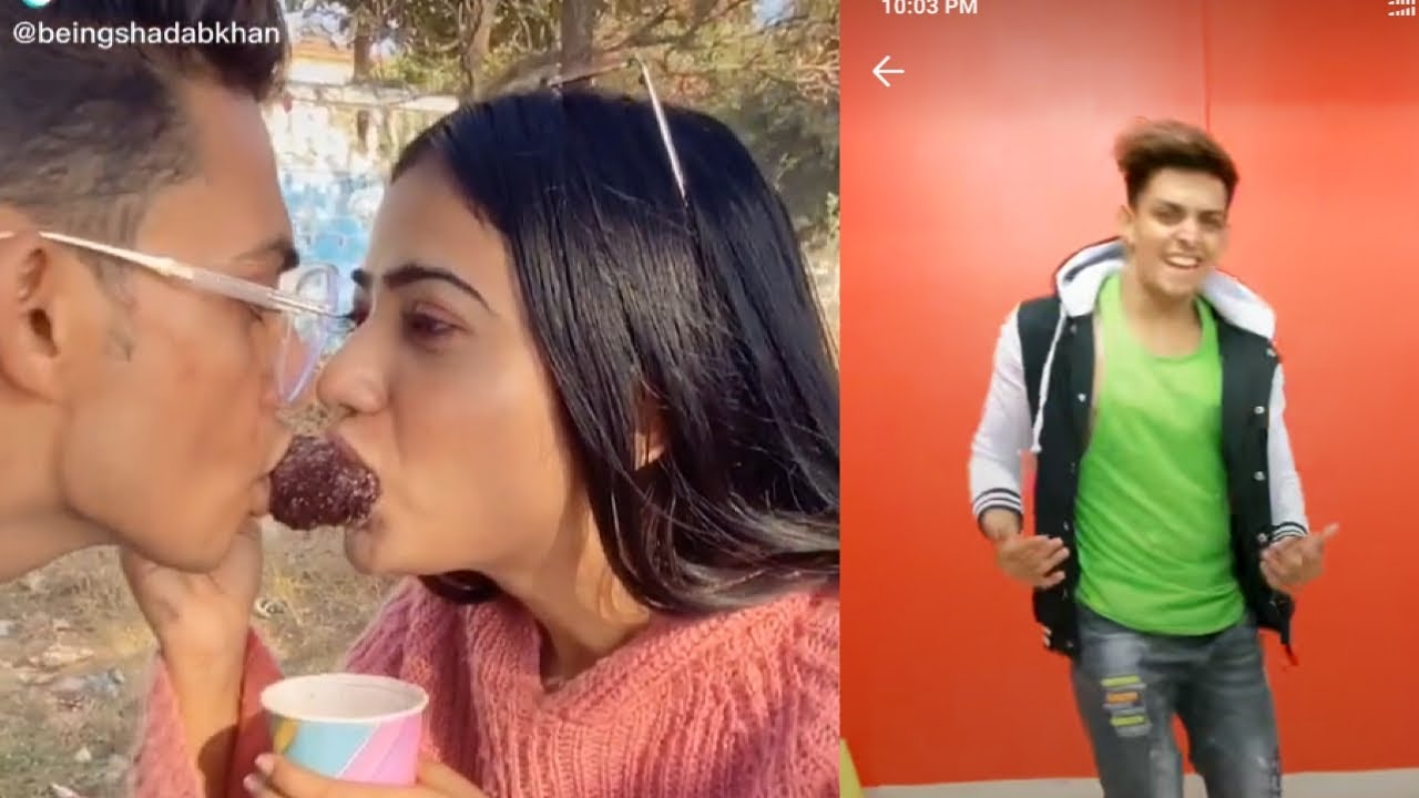 Cute Couple Shadab Khan Muskan Sharma Romantic Tik Tok Video Star i-love-you-muskan-youtube