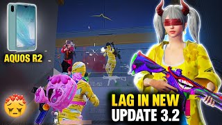 Aquos R2 in New update 3.2 | Lag ?🥺| Aquos R2 Pubg Test