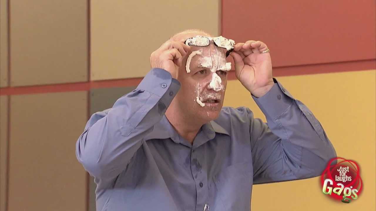 Pie in the face gag youtube