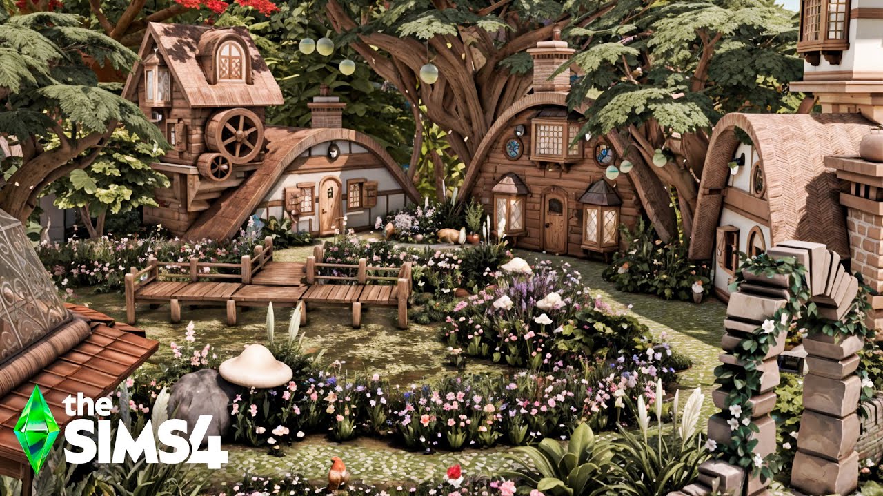 FAIRY FARMS - Relaxing Speed Build - ASMR| The Sims 4 - no cc. - YouTube