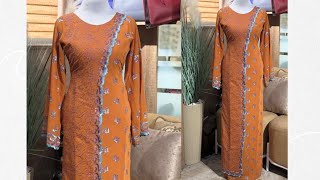 how to cut and sew stylish dress with lace edge design
