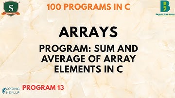 Sum and Average of Array Elements in C | 100 Programs in C | Beyond Semicolon