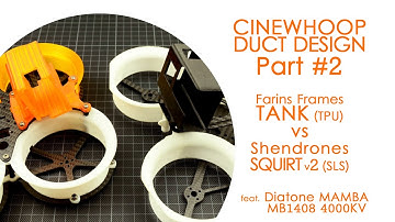 Shendrones SQUIRT V2 vs Farins Frames TANK cinewhoop duct design - Thrust & Efficiency comparison